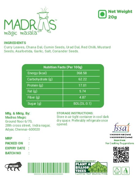 Madras Magic Masala’s Curry Leaf Powder – Organically Sourced From Farm to Factory