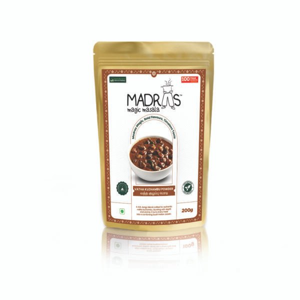 Madras Magic Masala’s Vathakuzhambu Powder - Organically Sourced Traditional Spice Blend