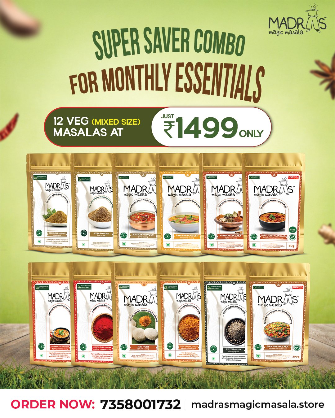 Madras Magic Masala Super Saver Combo (Veg)